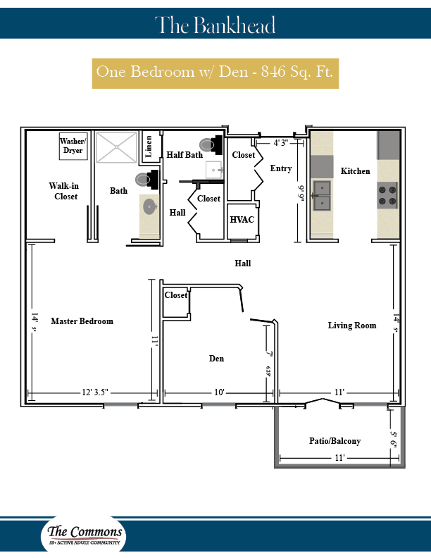 1 Bedroom w/ Den